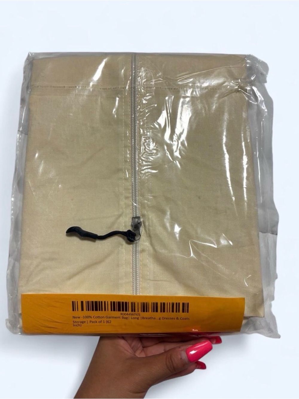 100% cotton garment bag